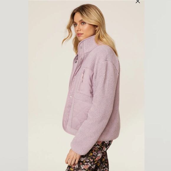 Rails Lorna Sherpa fleece jacket in lilac purple pink SMALL - Picture 4 of 12
